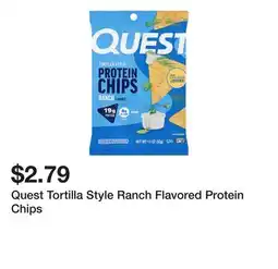 Wegmans Quest Tortilla Style Ranch Flavored Protein Chips offer