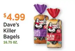 Heinen's Dave's Killer Bagels offer