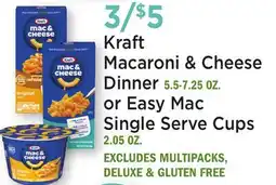 Heinen's Kraft Macaroni & Cheese Dinner 5.5-7.25 OZ. or Easy Mac Single Serve Cups 2.05 OZ offer