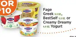Heinen's Fage Greek 5.3 OZ., BestSelf 5.3 OZ. or Creamy Dreamy 4.4 OZ offer