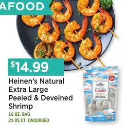Heinen's Heinen's Natural Extra Large Peeled & Deveined Shrimp offer