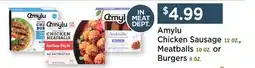 Heinen's Amylu Chicken Sausage 12 OZ., Meatballs 10 OZ or Burgers 8 OZ offer