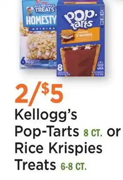 Heinen's Kellogg's Pop-Tarts or Rice Krispies Treats 6-8 CT offer