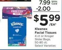 Kroger Kleenex Facial Tissues offer