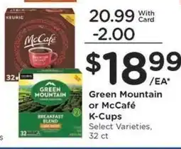Kroger Green Mountain or McCafé K-Cups offer