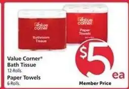 Safeway Value Corner Bath Tissue / Paper Towels offer