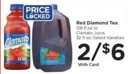 Kroger Red Diamond Tea or Clamato Juice offer