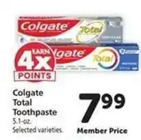 Safeway Colgate Total Toothpaste offer