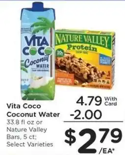 Kroger Vita Coco Coconut Water or Nature Valley Bars offer