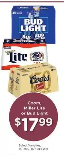 Kroger Coors, Miller Lite or Bud Light offer