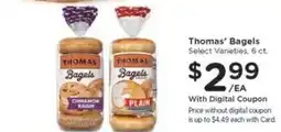 Kroger Thomas' Bagels offer