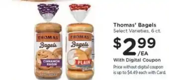 Kroger Thomas' Bagels offer