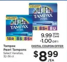 Kroger Tampax Pearl Tampons offer