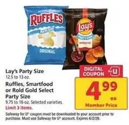 Safeway Lay's Party Size! offer