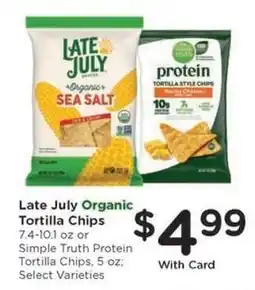 Kroger Late July organic tortilla chips offer