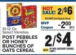 Food Lion Post Pebbles or Honey Bunches of Oats Cereal offer