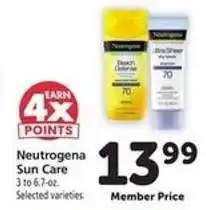 Safeway Neutrogena Sun Care offer