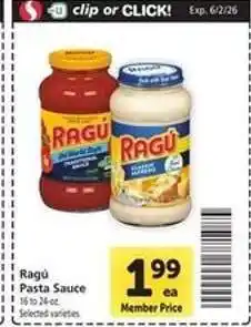 Safeway Ragú Pasta Sauce offer