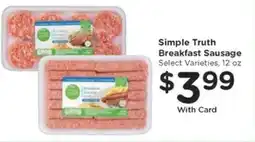 Kroger Simple Truth Breakfast Sausage offer