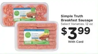 Kroger Simple Truth Breakfast Sausage offer