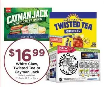 Kroger White Claw, Twisted Tea or Cayman Jack offer