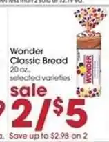 Giant Eagle Wonder Classic Bread offer