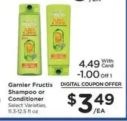 Kroger Garnier Fructis Shampoo or Conditioner offer
