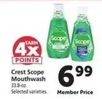 Safeway Crest Scope Mouthwash offer