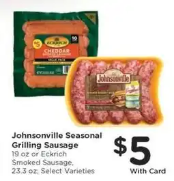 Kroger Johnsonville Seasonal Grilling Sausage offer