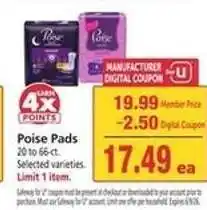 Safeway Poise Pads offer
