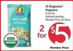 Safeway O ORGANICS POPCORN offer