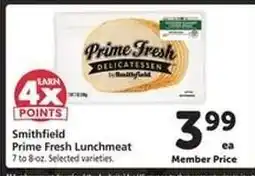 Safeway Smithfield Prime Fresh Lunchmeat offer