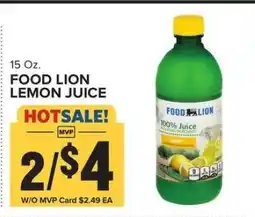 Food Lion FOOD LION LEMON JUICE offer