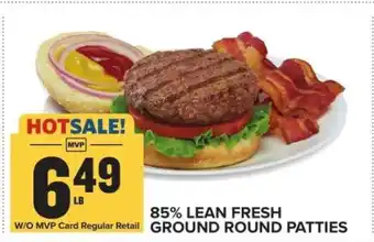 Food Lion 85% Lean Fresh Ground Round Patties offer