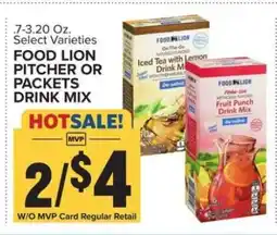 Food Lion FOOD LION PITCHER OR PACKETS DRINK MIX offer