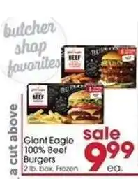 Giant Eagle Giant Eagle 100% Beef Burgers offer