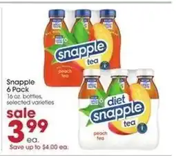 Giant Eagle Snapple 6 Pack offer
