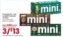 Giant Eagle Canada Dry, 7up or A&W Products 10 Pack offer