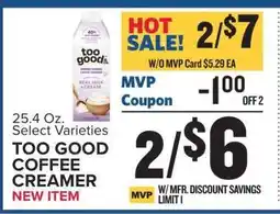 Food Lion TOO GOOD COFFEE CREAMER offer