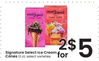 Albertsons Signature Select Ice Cream Cones offer