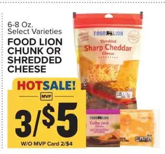 Food Lion Food Lion Chunk or Shredded Cheese offer