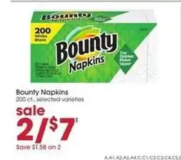 Giant Eagle Bounty Napkins offer