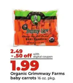Hy-Vee Organic Grimmway Farms baby carrots offer