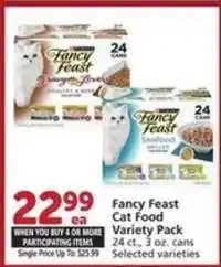 Albertsons Fancy Feast Cat Food Variety Pack offer