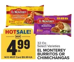 Food Lion El Monterey Burritos or Chimichangas offer