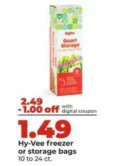Hy-Vee Hy-Vee freezer or storage bags offer
