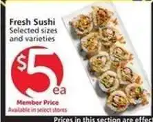 Albertsons Fresh Sushi offer