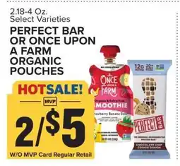 Food Lion Perfect Bar or Once Upon a Farm Organic Pouches offer