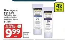 Albertsons Neutrogena Sun Care offer