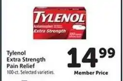 Safeway Tylenol Extra Strength Pain Relief offer